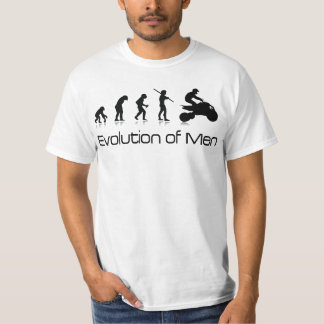 Buitengaande Mannen T-shirt- Evolutie van Mannen Q T-shirt