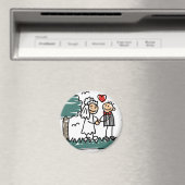 Buitengaande Natuur Groene bruiloft Magneet (Insitu (Vaatwasser))