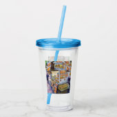 Buitengewone artistieke werkbelasting acryl drinkbeker (Achterkant)