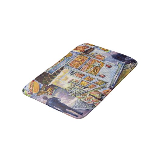 Buitengewone artistieke werkbelasting badmat (Gekanteld)