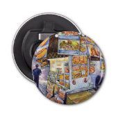 Buitengewone artistieke werkbelasting button flesopener (Voorkant)