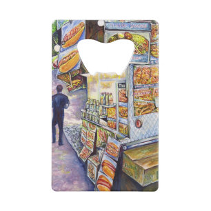 Buitengewone artistieke werkbelasting creditkaart flessenopener