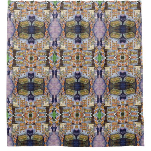 Buitengewone artistieke werkbelasting douchegordijn (Voorkant)