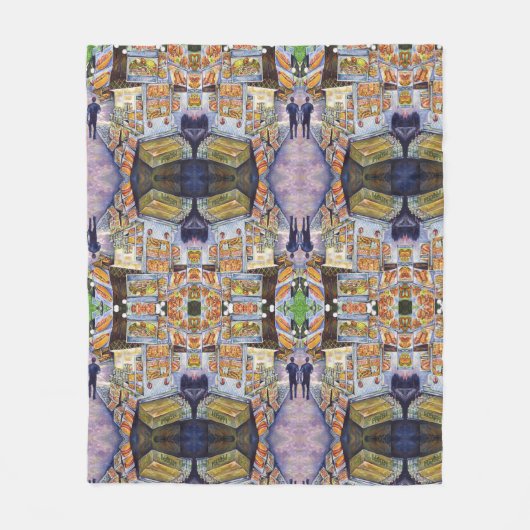 Buitengewone artistieke werkbelasting fleece deken (Voorkant)