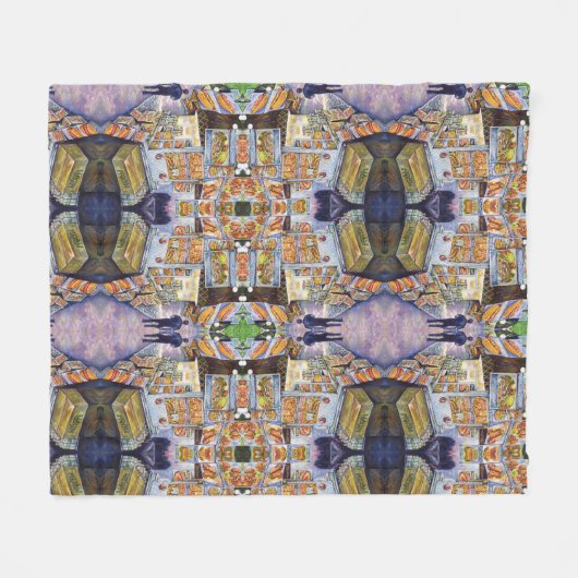 Buitengewone artistieke werkbelasting fleece deken (Voorkant (Horizontaal))