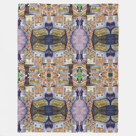 Buitengewone artistieke werkbelasting fleece deken (Voorkant)