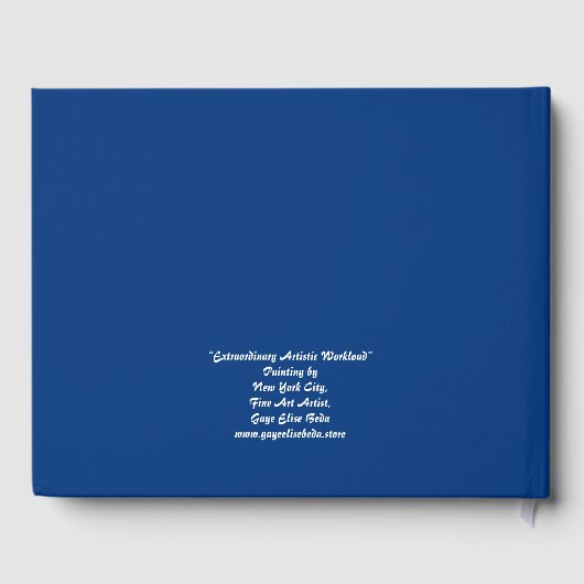 Buitengewone artistieke werkbelasting gastenboek (Achterkant)