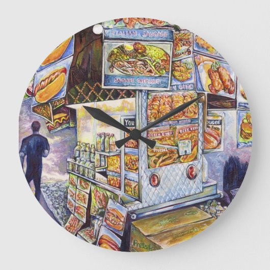 Buitengewone artistieke werkbelasting grote klok (Voorkant)