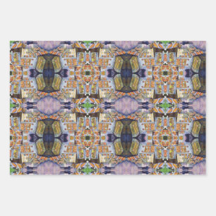 Buitengewone artistieke werkbelasting inpakpapier vel