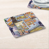 Buitengewone artistieke werkbelasting kartonnen onderzetters (Schuin)