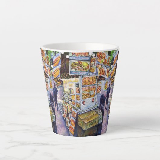 Buitengewone artistieke werkbelasting latte mok (Voorkant)