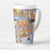 Buitengewone artistieke werkbelasting latte mok (Rechterhoek)