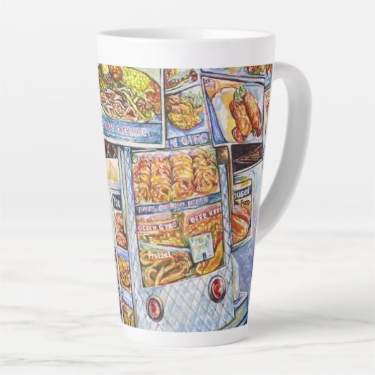 Buitengewone artistieke werkbelasting latte mok (Rechterhoek)