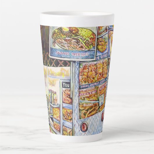 Buitengewone artistieke werkbelasting latte mok (Voorkant)