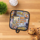 Buitengewone artistieke werkbelasting pannenlap (Top down)