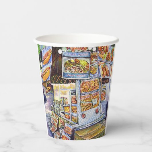 Buitengewone artistieke werkbelasting papieren bekers (Achterkant)