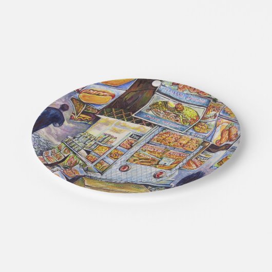 Buitengewone artistieke werkbelasting papieren bordje (Gekanteld)