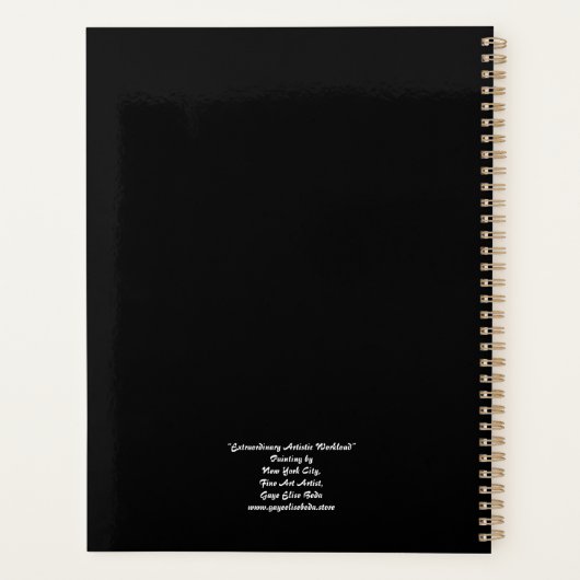 Buitengewone artistieke werkbelasting planner (Achterkant)