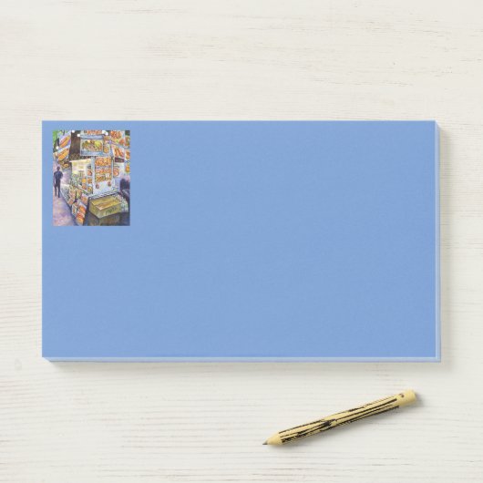 Buitengewone artistieke werkbelasting post-it® notes (Op bureau)