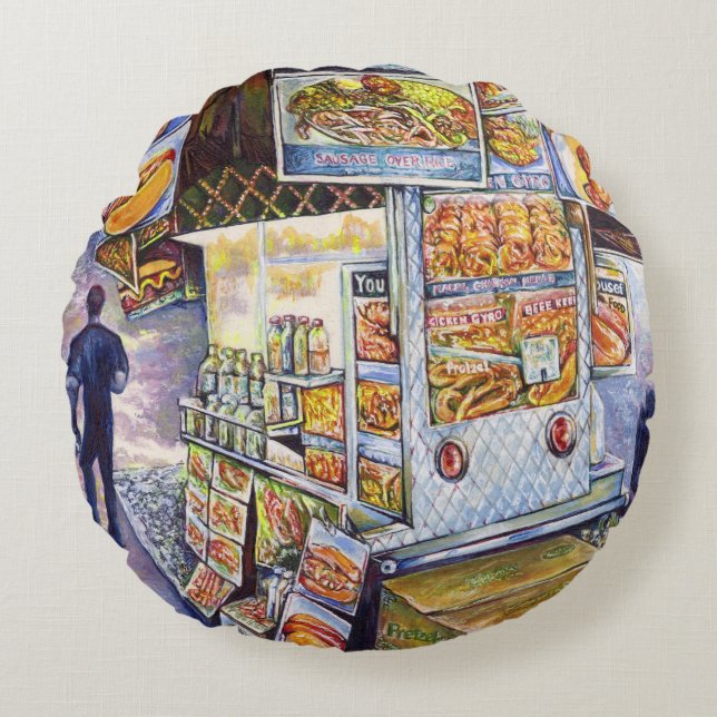 Buitengewone artistieke werkbelasting rond kussen (Voorkant)