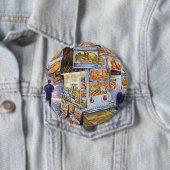 Buitengewone artistieke werkbelasting ronde button 4,0 cm (In situ)