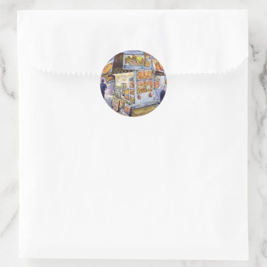 Buitengewone artistieke werkbelasting ronde sticker (Tas)