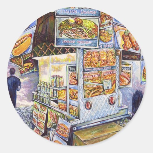 Buitengewone artistieke werkbelasting ronde sticker (Voorkant)