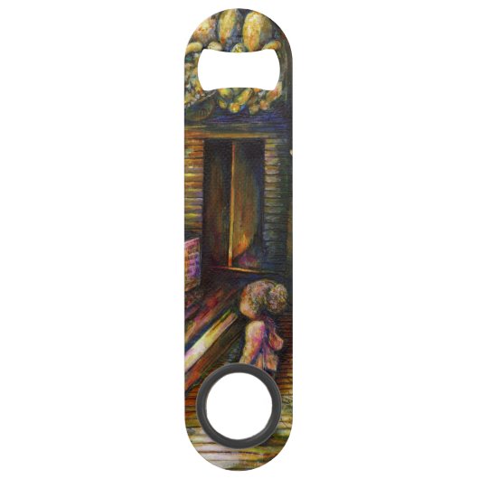 Buitengewone artistieke werkbelasting speed flessenopener (Voorkant)