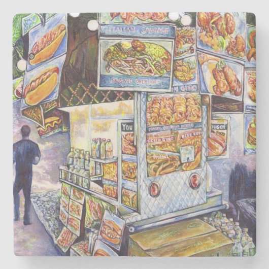 Buitengewone artistieke werkbelasting stenen onderzetter (Voorkant)