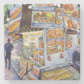 Buitengewone artistieke werkbelasting stenen onderzetter (Voorkant)