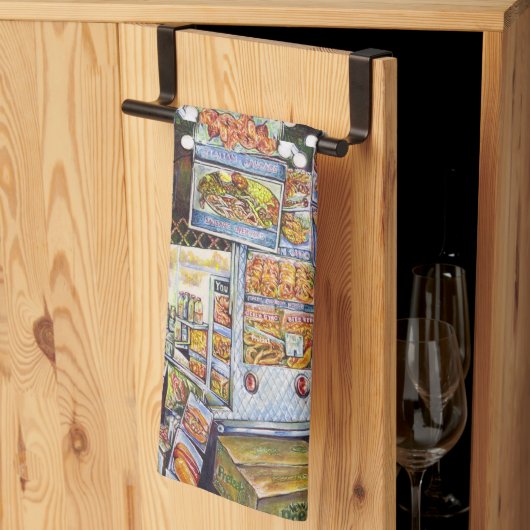 Buitengewone artistieke werkbelasting theedoek (Derde Gevouwen)