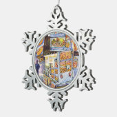 Buitengewone artistieke werkbelasting tin sneeuwvlok ornament (Rechts)