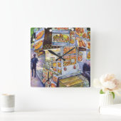 Buitengewone artistieke werkbelasting vierkante klok (Huis)