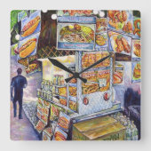 Buitengewone artistieke werkbelasting vierkante klok (Voorkant)