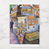 Buitengewone artistieke werkbelasting voedselcontainer etiket (Enkel label)