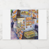 Buitengewone artistieke werkbelasting voedselcontainer etiket (Enkel label)