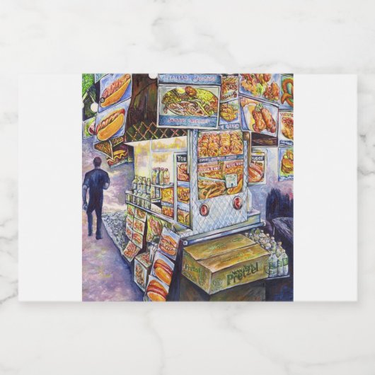 Buitengewone artistieke werkbelasting voedselcontainer etiket (Enkel label)