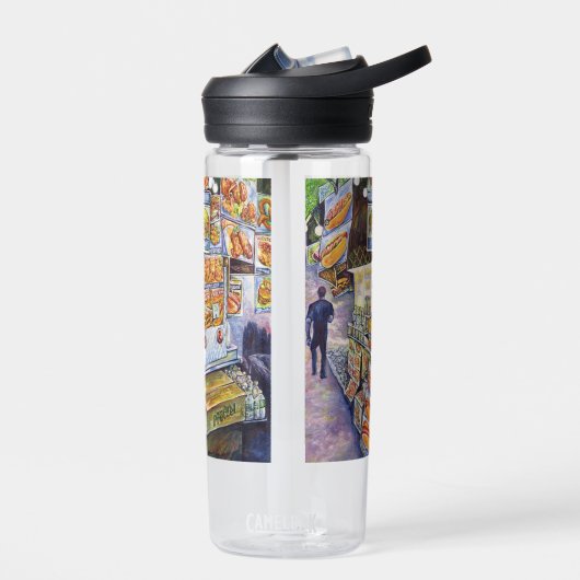 Buitengewone artistieke werkbelasting waterfles (Links)