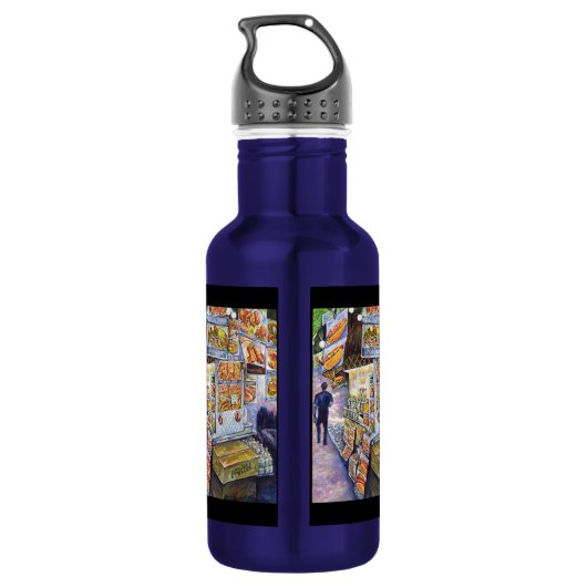 Buitengewone artistieke werkbelasting waterfles  (Achterkant)