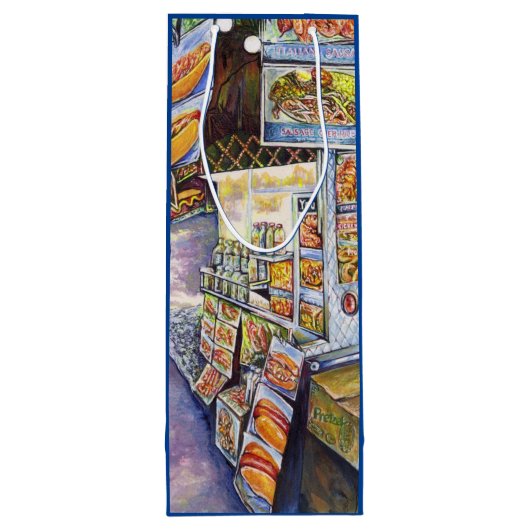 Buitengewone artistieke werkbelasting wijn cadeautas (Achterkant)