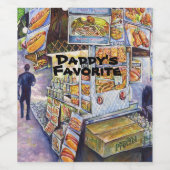 Buitengewone artistieke werkbelasting wijn etiket (Enkel label)