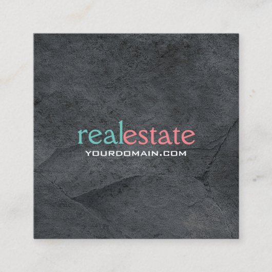Buitengewone grijze, moderne Estate Agent Vierkante Visitekaartje (Voorkant)