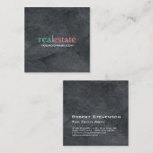 Buitengewone grijze, moderne Estate Agent Vierkante Visitekaartje (Voorkant / Achterkant)
