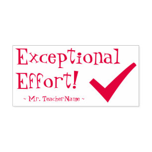 "Buitengewone inspanning!" Tutor Feedback Rubber S Zelfinktende Stempel