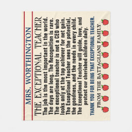 BUITENGEWONE leraar dank u Fleece Deken