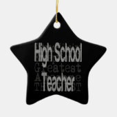 Buitengewone Middelbare Schoolleraren Keramisch Ornament (Voorkant)