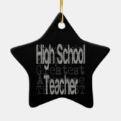 Buitengewone Middelbare Schoolleraren Keramisch Ornament (Achterkant)