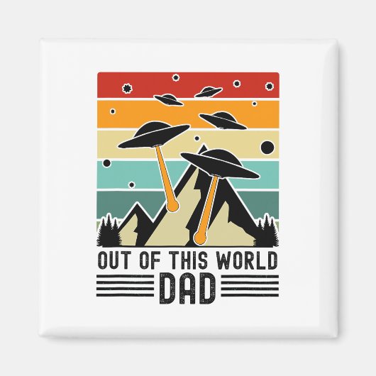 Buitengewone papa, Alien Vaderdag Magneet (Voorkant)