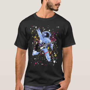 Buitengewone Rockster Astronaut Gitarist T-shirt