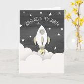 Buitengewone Ruimteraket Klas Valentijnskaart Kaart (Gele Bloem)